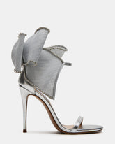 BENNI Silver Rhinestones Bow Stiletto Heel | Women's Heels | Steve Madden
