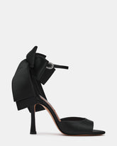 BOUGIE Black Satin Bow Women's Heel | Steve Madden