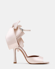 BOUGIE Ivory Satin Bow Women's Heel | Steve Madden