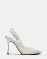 BRI White Lace Slingback Pump Women's Heel | Steve Madden