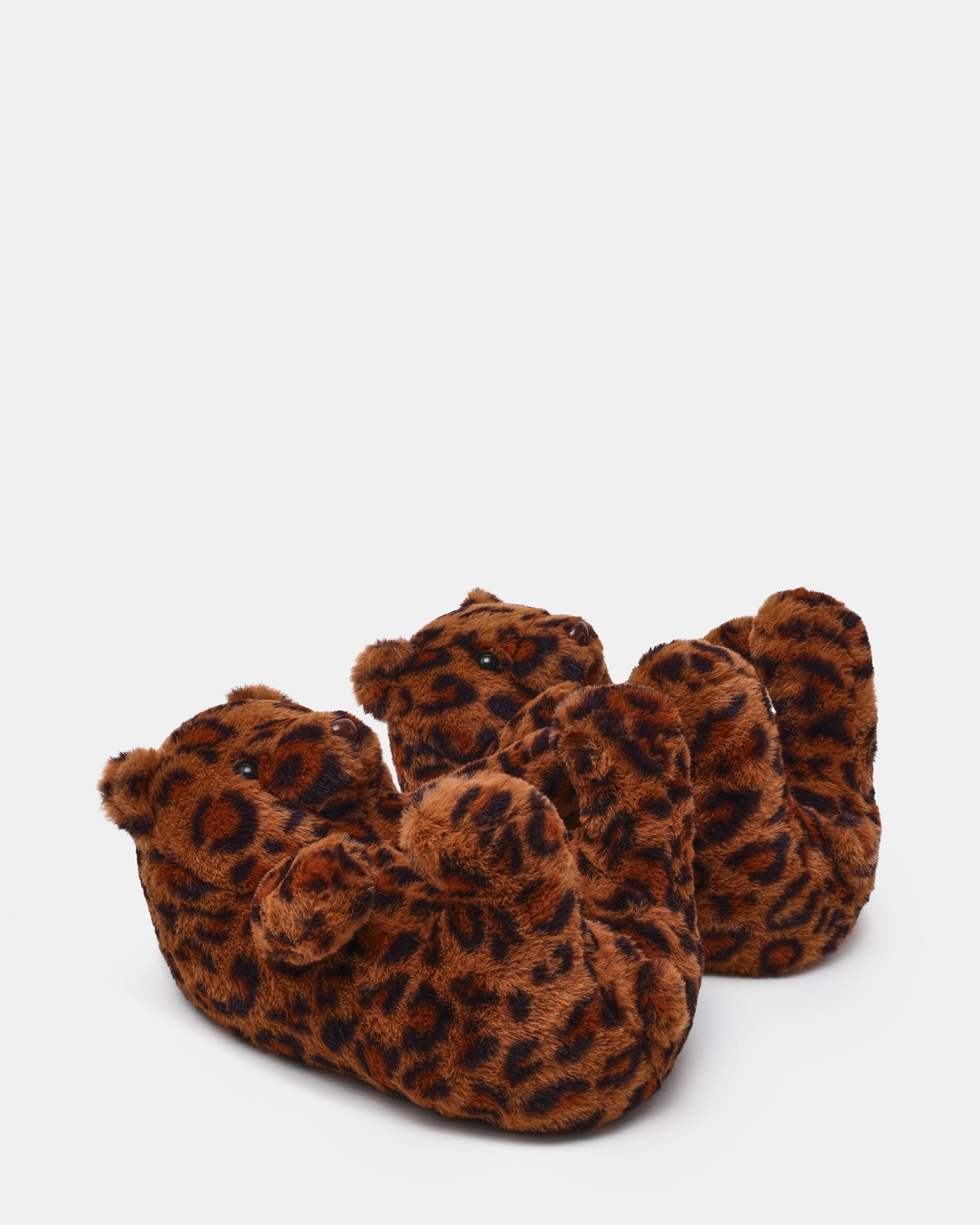 BUDDIES Leopard Slip-On Faux Fur Bear Women's Flats | Steve Madden