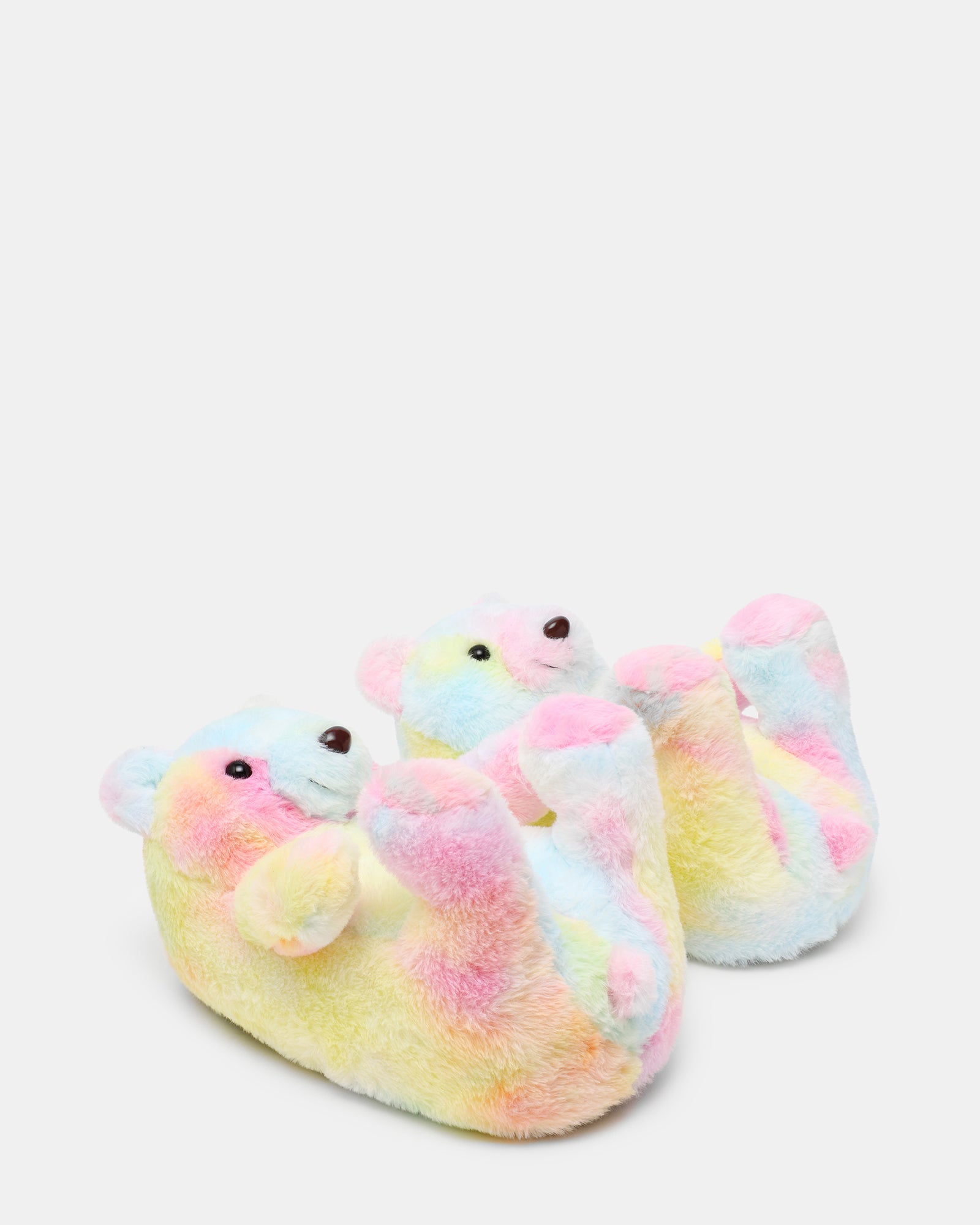 BUDDIES Tie Dye Slip-On Faux Fur Bear Women's Flats | Steve Madden