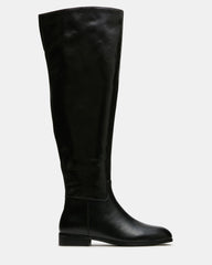CANTER Black Leather Wide Calf Knee-High Women's Boot | Steve Madden