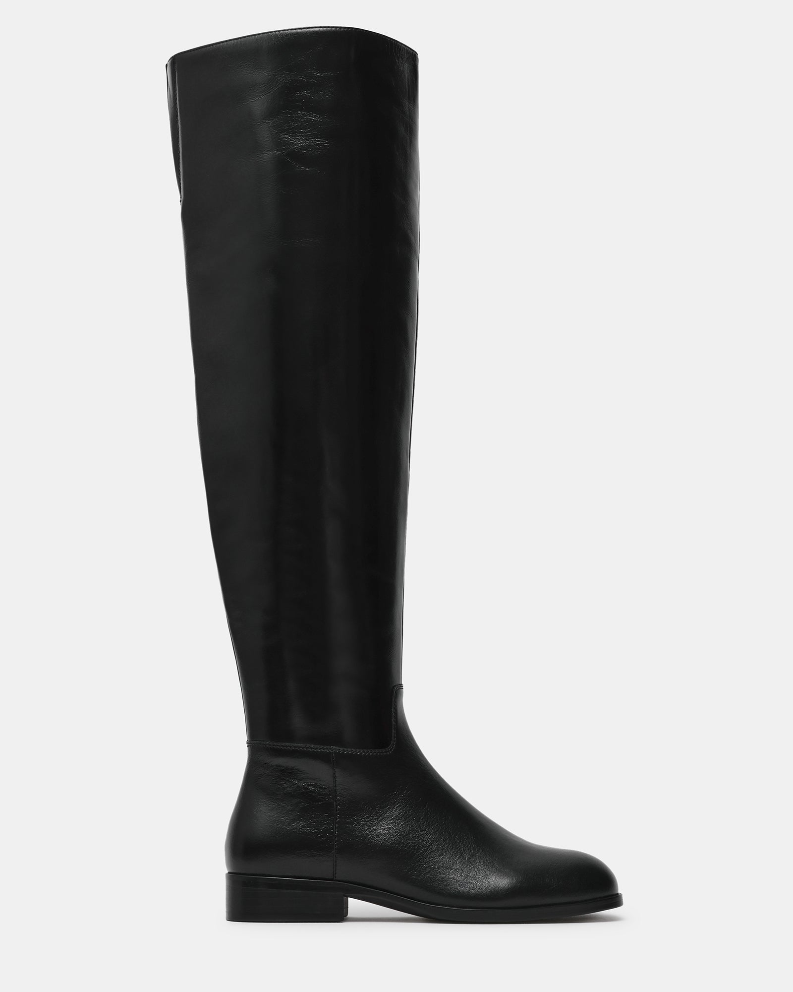CANTER Black Leather Knee-High Women's Boot | Steve Madden