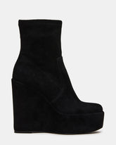 CECIL Black Suede Platform Wedge Women's Ankle Boot | Steve Madden