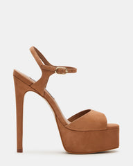 COLOGNE Tan Nubuck Platform Stiletto Women's Heel | Steve Madden