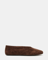 CYNTRA Brown Suede Round-Toe Women's Ballet Flat | Steve Madden