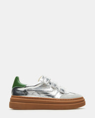 DASH Silver Women's Low-Top Platform Velcro Sneaker | Steve Madden