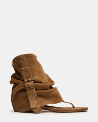 DORADO Taupe Suede Thong Buckle Women's Sandal | Steve Madden