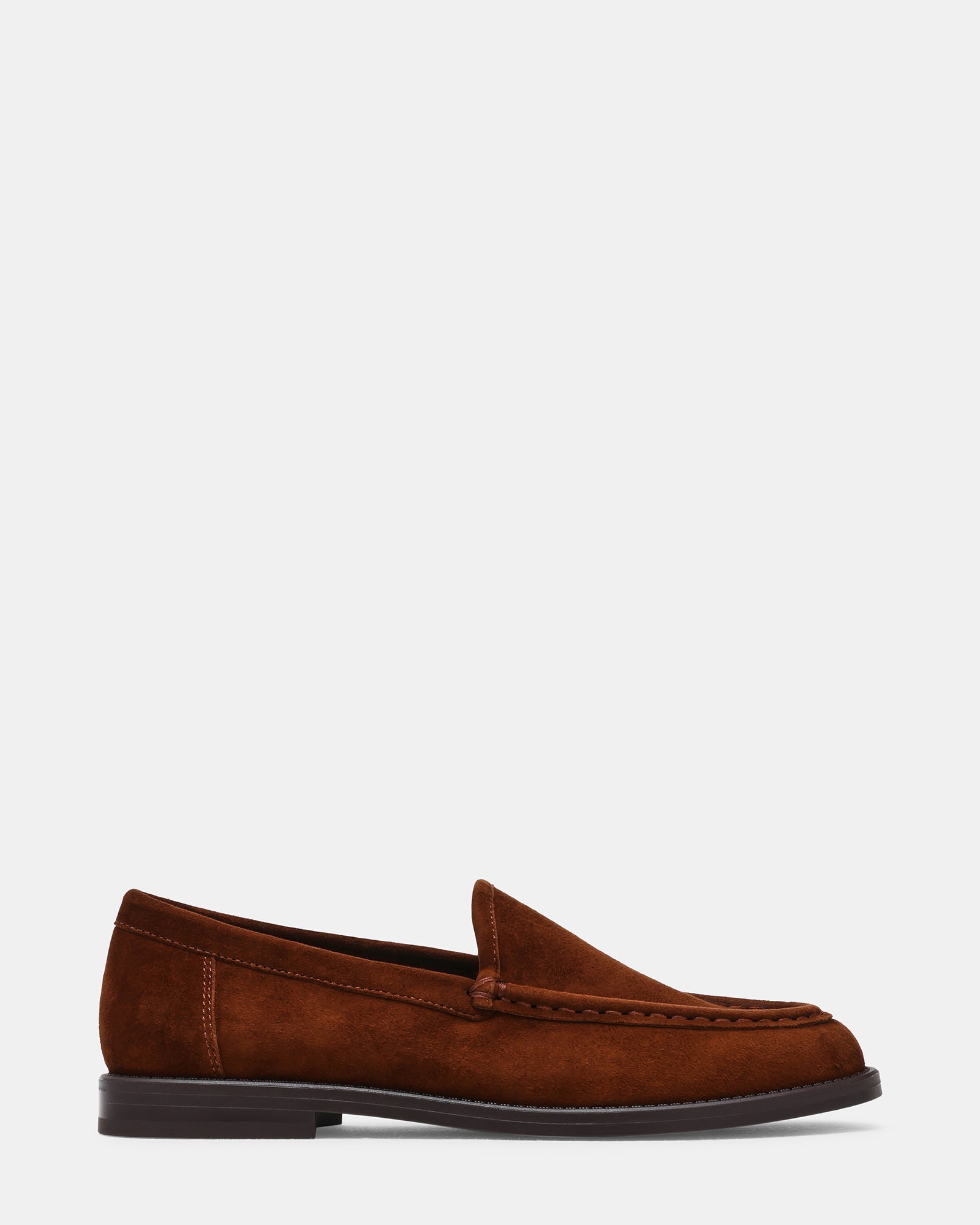 DRAYCE Umber Suede Moc Toe Women's Loafer | Steve Madden