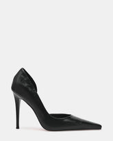 ELEGANT Black Leather Pointed-Toe Stiletto Pump Women's Heel | Steve Madden