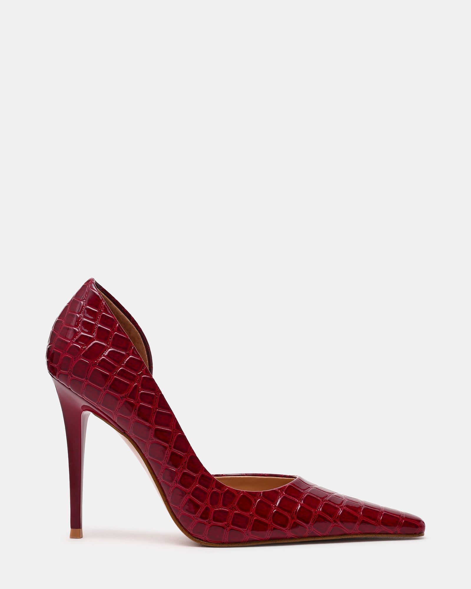 ELEGANT Red Crocodile Pointed-Toe Stiletto Pump Women's Heel | Steve Madden