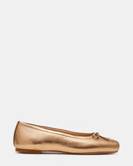 ELEVE Bronze Leather Ballet Square-Toe Women's Flat | Steve Madden