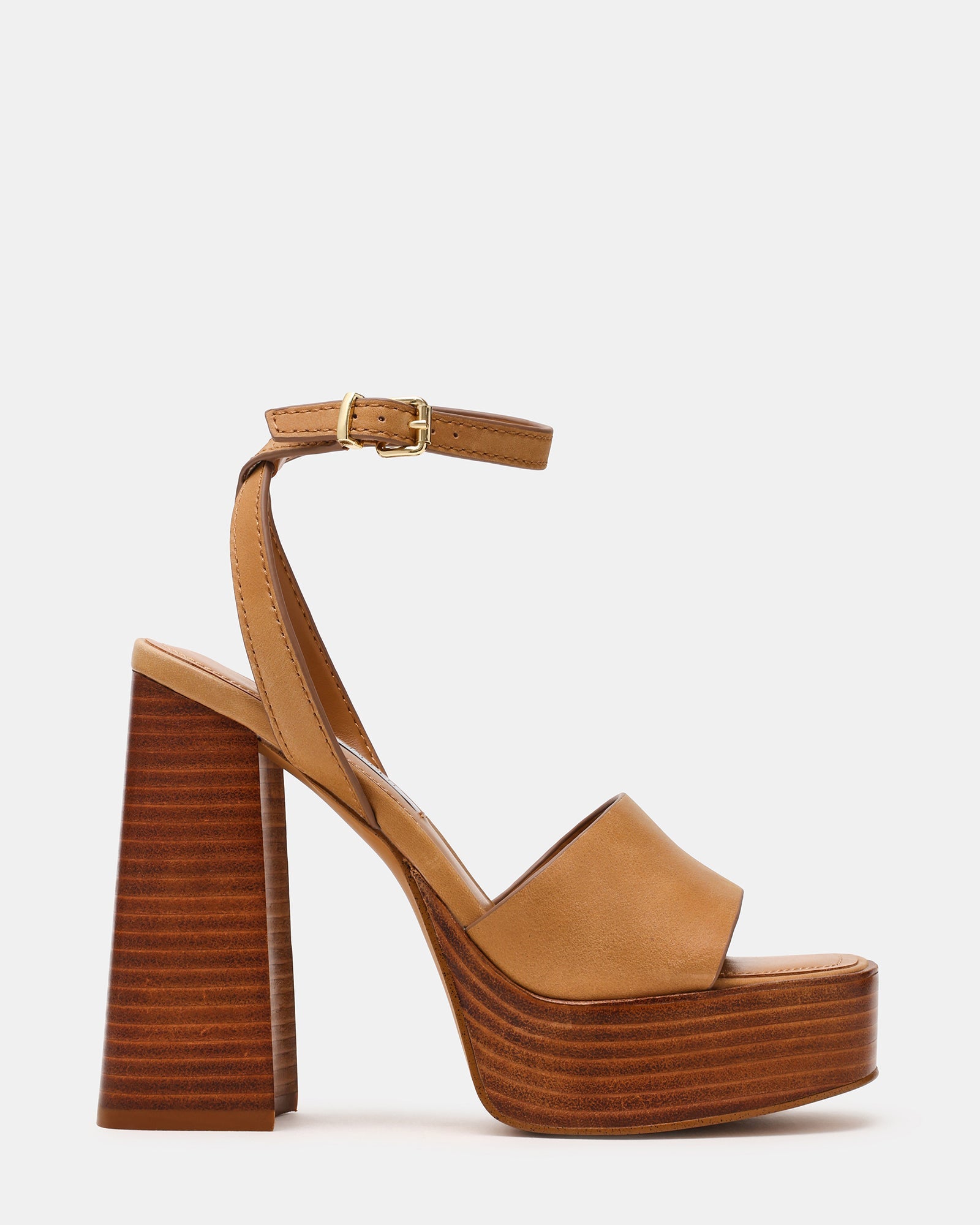 FLORIA Banana Leather Women's Platform Square-Toe Block Heel | Steve Madden
