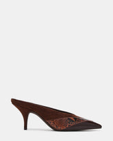 FONZA Brown Multi Pointed-Toe Mule Women's Kitten Heel | Steve Madden