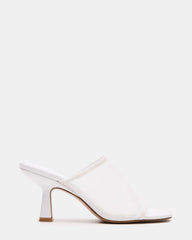 GLEAM White Women's Square-Toe Mule Heel | Steve Madden