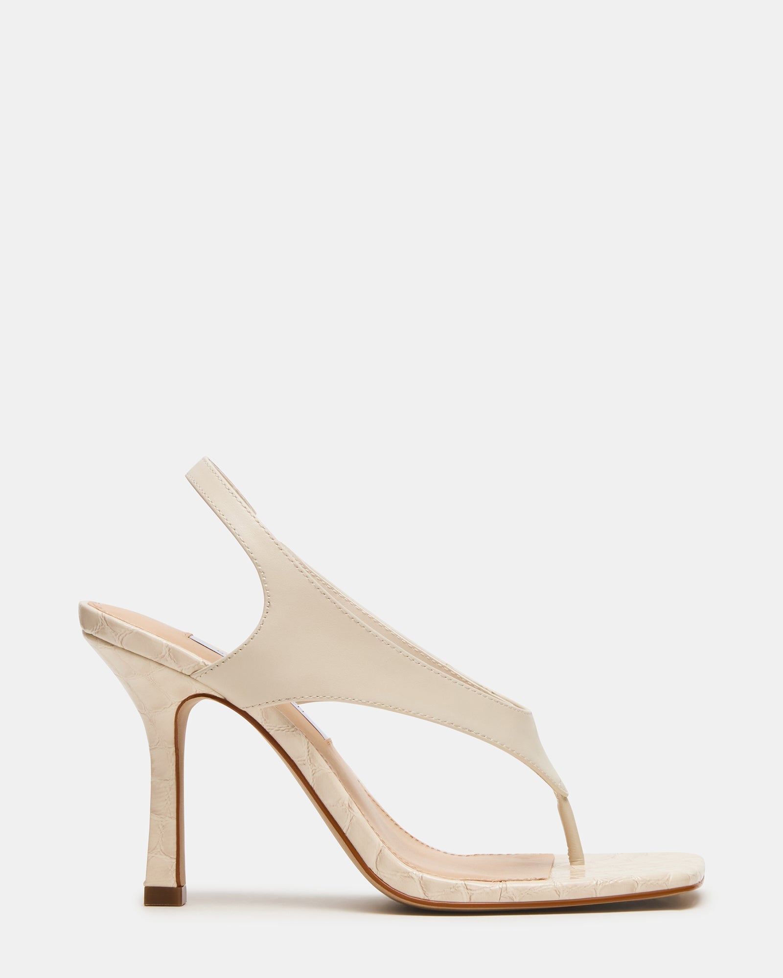 IMPROV Bone Leather Square-Toe Thong Slingback Women's Heel | Steve Madden
