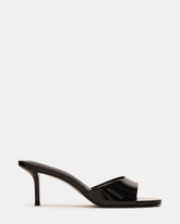KENDRIX Black Leather Women's Mule Heel | Steve Madden