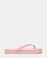 KIORA Pink Leather Platform Thong Women's Sandal | Steve Madden