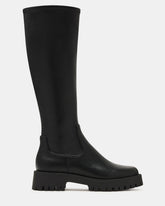 LABELLE Black Wide Calf Knee-High Lug Platform Women's Boot | Steve Madden