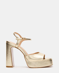 LIANDRA Champagne Women's Platform Square-Toe Strappy Heel | Steve Madden