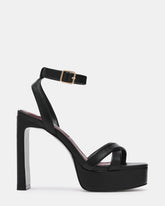LOREN Black Multi Platform Square-Toe Women's Block Heel | Steve Madden