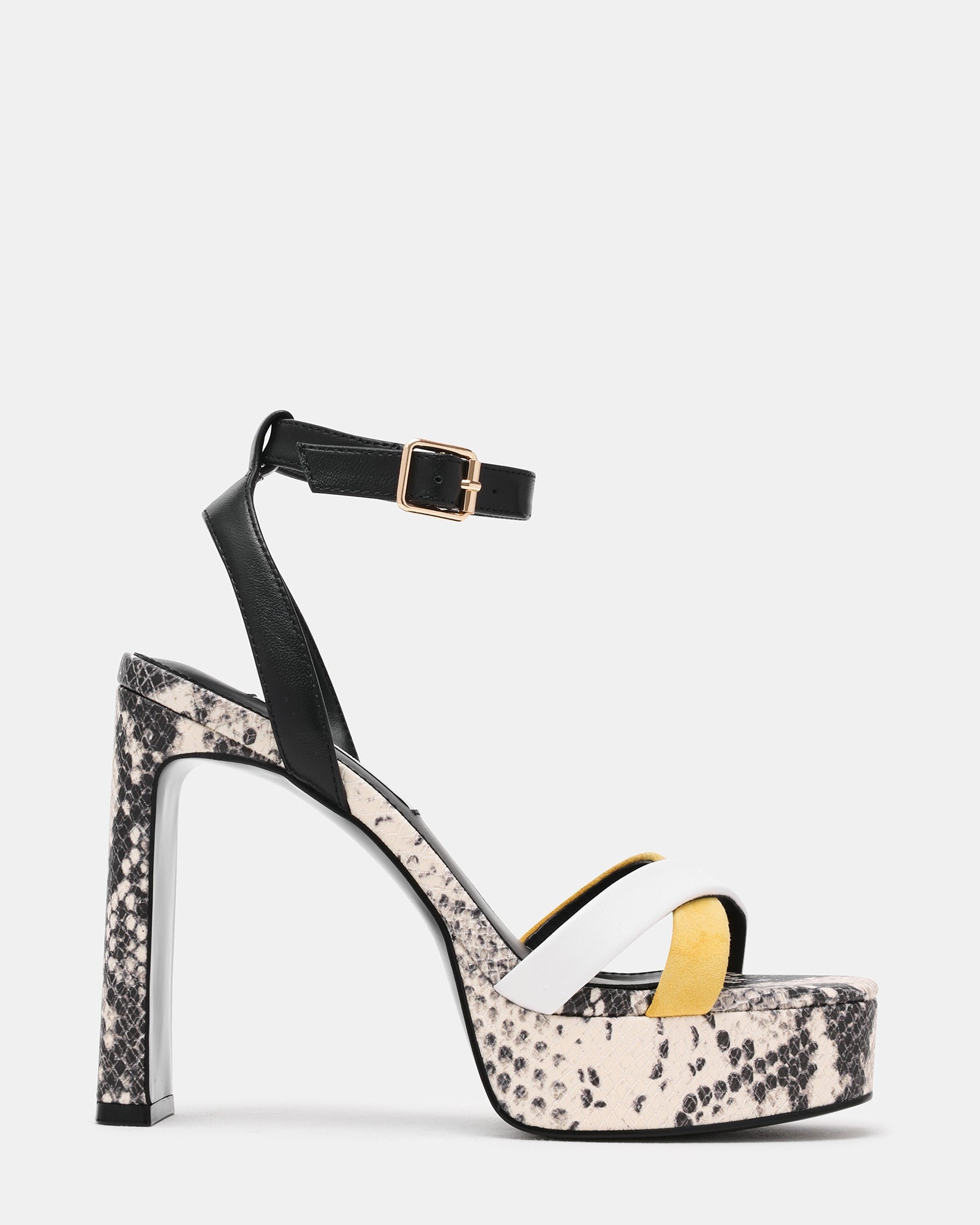 LOREN Snake Multi Platform Square-Toe Women's Block Heel | Steve Madden