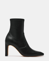 LYRICA Black Square-Toe Block Heel Women's Ankle Boot | Steve Madden