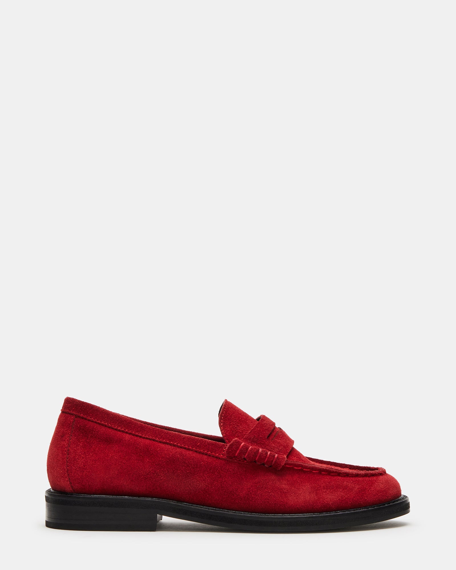 MADISON Red Suede Women's Penny Loafer | Steve Madden
