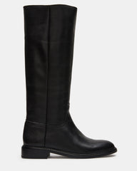 MARNA Black Leather Knee-High Women's Riding Boot | Steve Madden