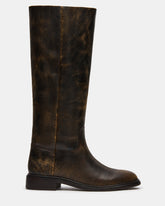 MARNA Brown Distressed Knee-High Women's Riding Boot | Steve Madden