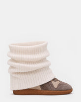 MAVIS Knit Taupe Suede High-Top Velcro Women's Sneaker | Steve Madden