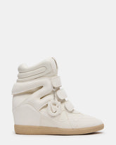 MAVIS White Suede High-Top Velcro Women's Sneaker | Steve Madden