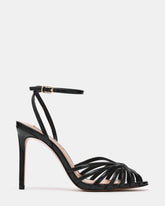 MIZUNA Black Patent Strappy Women's Stiletto Heel | Steve Madden