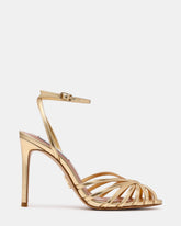 MIZUNA Gold Strappy Women's Stiletto Heel | Steve Madden
