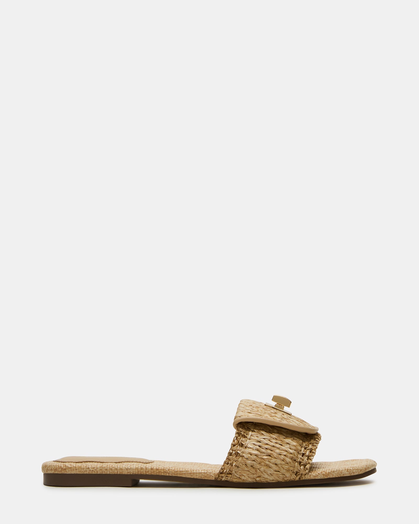 MORELAND Natural Raffia Slide Women's Sandal | Steve Madden