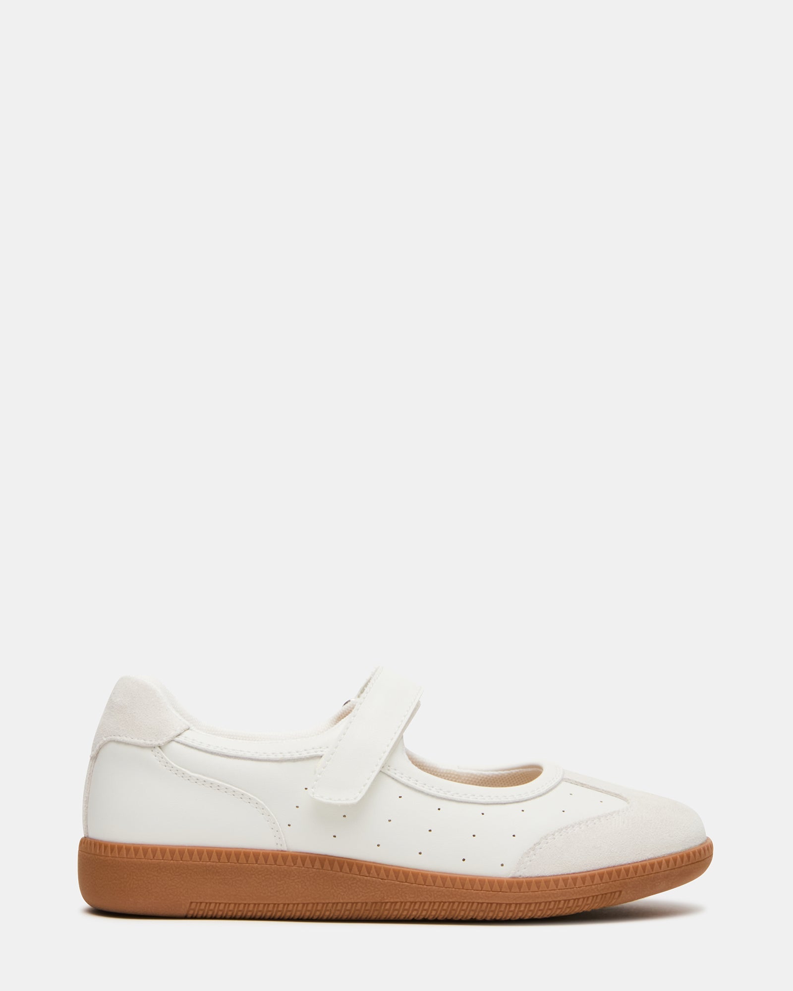 MOVEMENT White Mary Jane Velcro Women's Ballet Sneaker | Steve Madden