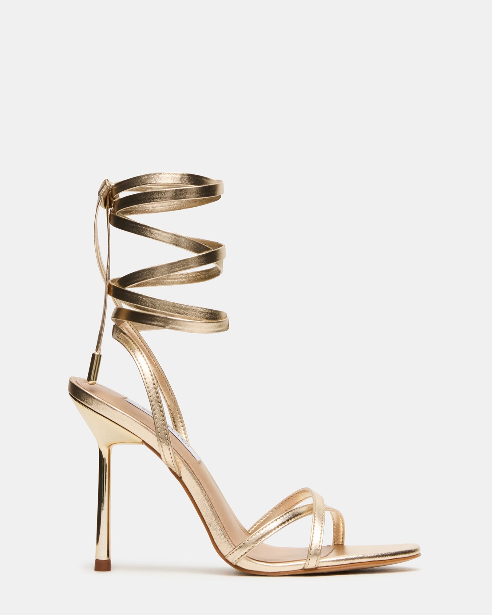 NERI Champagne Strappy Stiletto Round-Toe Women's Heel | Steve Madden