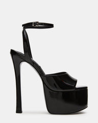 OLYSSIA Black Platform Stiletto Ankle Strap Women's Heel | Steve Madden