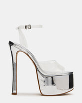 OLYSSIA Clear Platform Stiletto Ankle Strap Women's Heel | Steve Madden