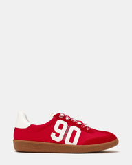 PACEY Red Multi Low-Top Lace-Up 90's Women's Sneaker | Steve Madden