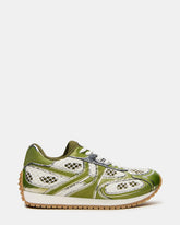 PAGER Green Multi Low-Top Lace-Up Mesh Women's Sneaker | Steve Madden