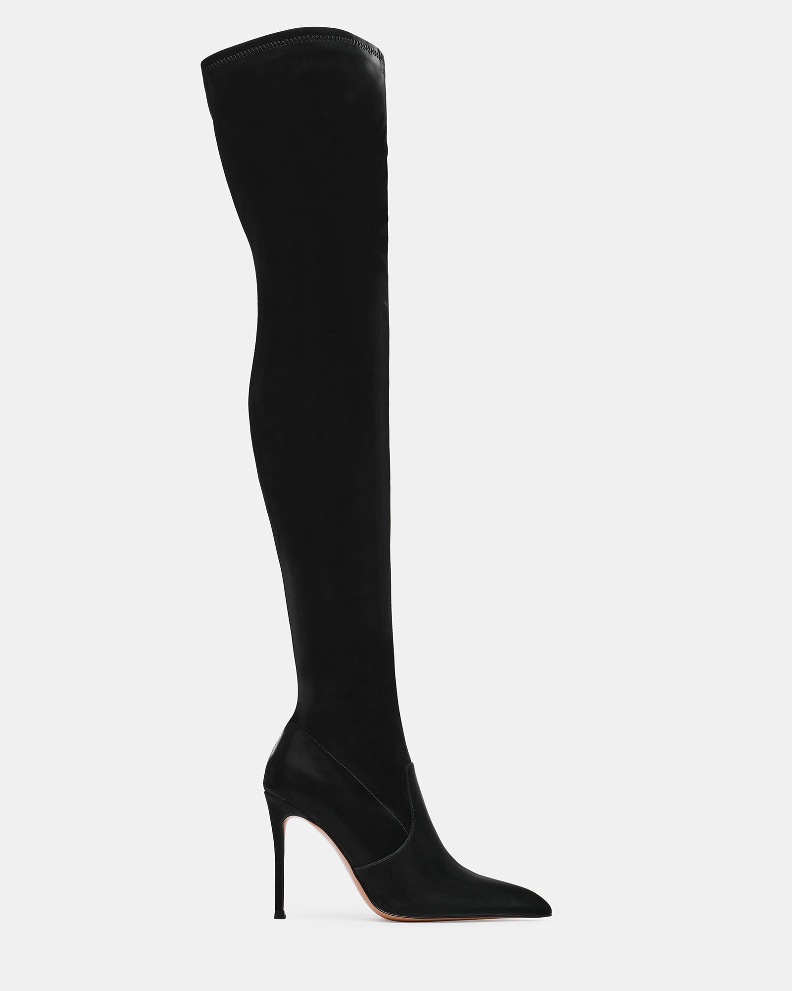 PEGASUS Black Techno Fabric Over-The-Knee Pointed-Toe Women's Boot | Steve Madden