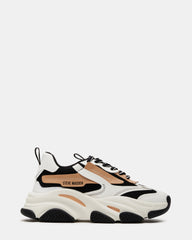 POSSESSION Black/Tan Platform Lace-Up Women's Sneaker | Steve Madden