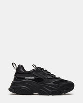 POSSESSION Black Platform Lace-Up Women's Sneaker | Steve Madden