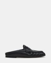 RAFE Black Leather Slip-On Mule Women's Flat | Steve Madden