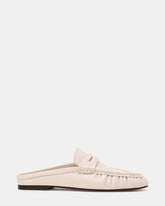 RAFE White Leather Slip-On Mule Women's Loafer | Steve Madden