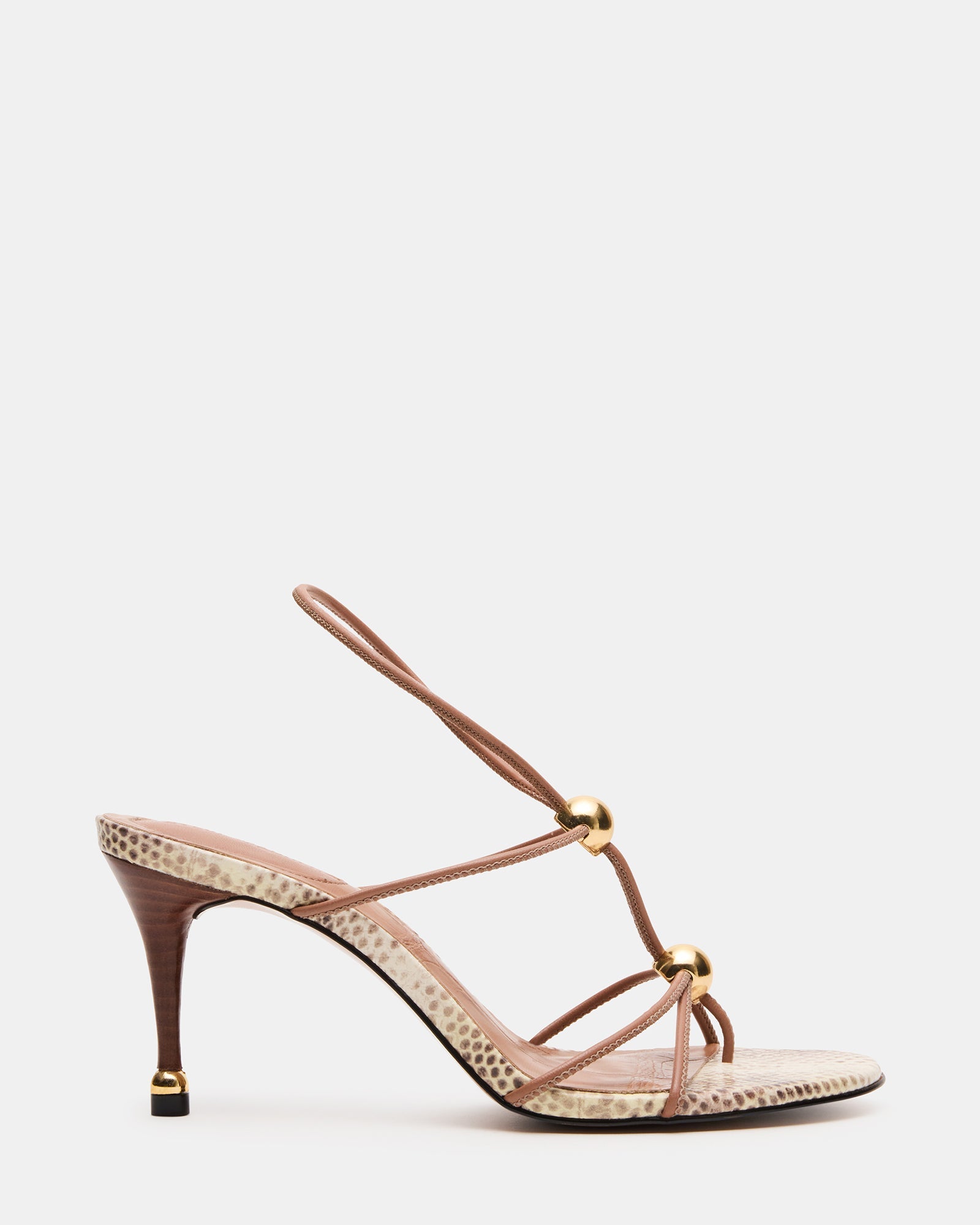 RAMOS Natural Snake Strappy Stiletto Women's Heel | Steve Madden