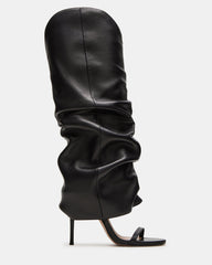 RAVINE Black Knee-High Cuffed Stiletto Heel Women's Boot | Steve Madden