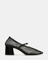 RAYNOR Black Women's Mary Jane Mesh Block Heel | Steve Madden